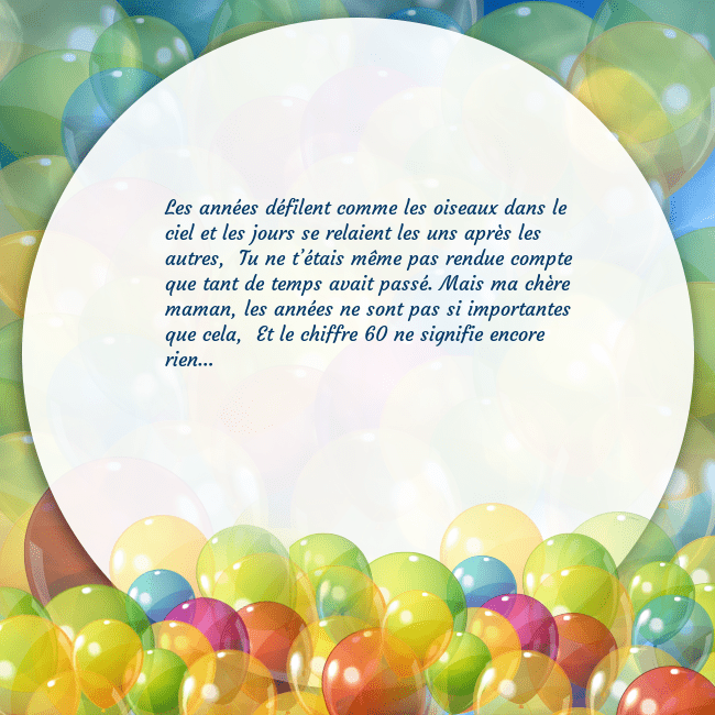 Cartes de vœux avec beaucoup de ballons colorés