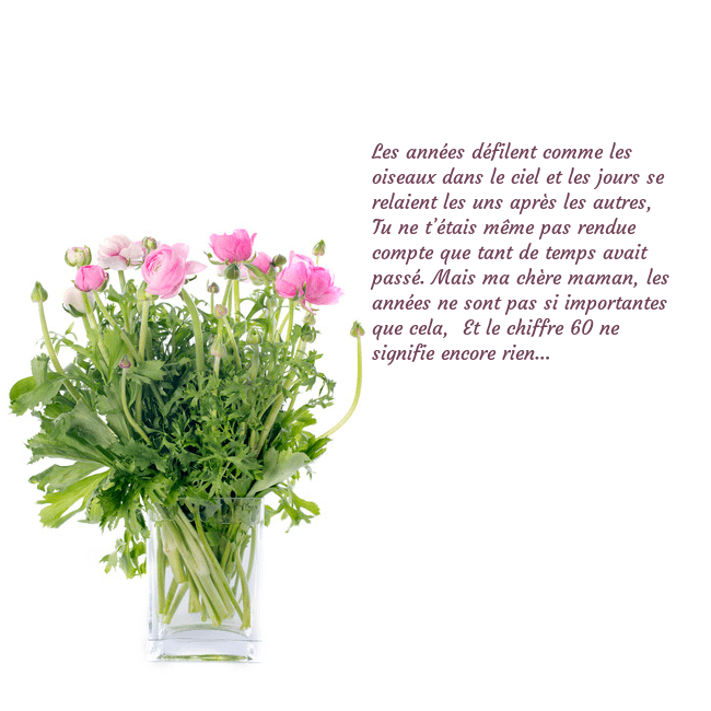 Cartes de vœux avec des fleurs dans un vase