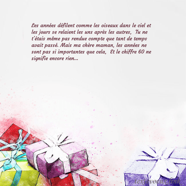 Carte de voeux avec des cadeaux peints à l'aquarelle