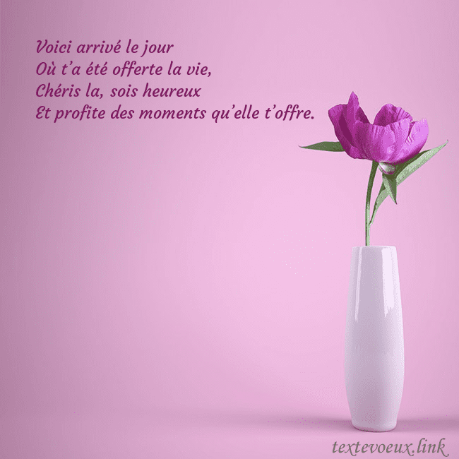 Carte postale électronique avec une pivoine dans un vase