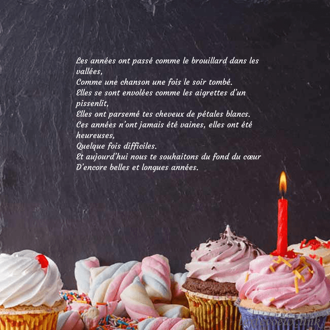 Cartes de vœux avec cupcakes et bougie