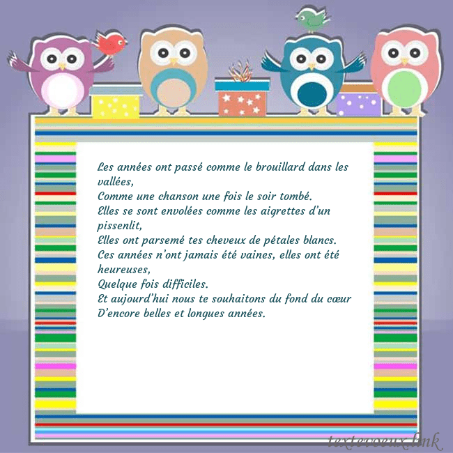 Carte de vœux avec hiboux