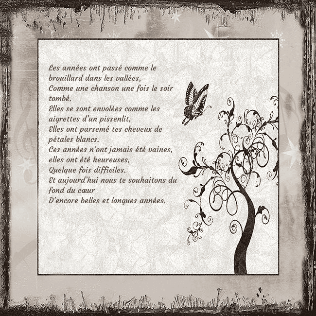 Carte d'anniversaire nostalgique