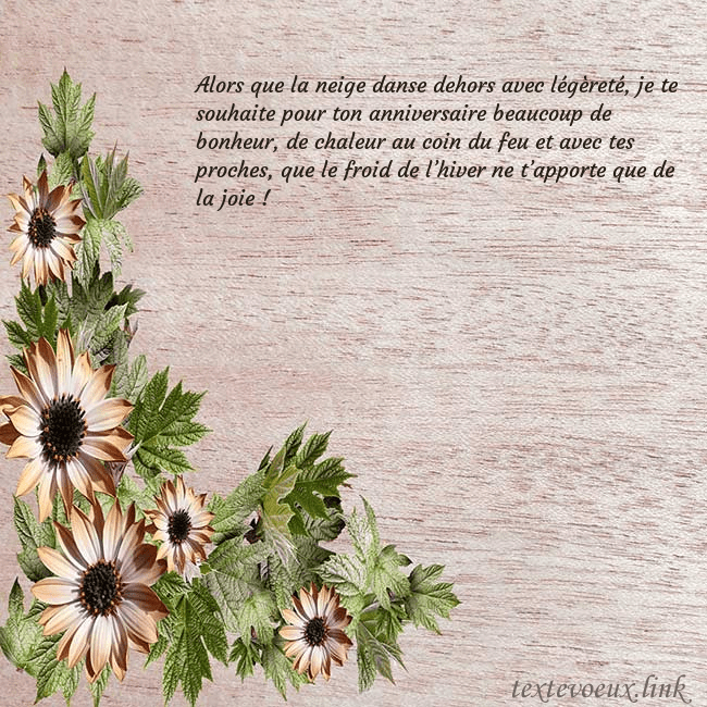 Une jolie carte d'anniversaire avec des fleurs