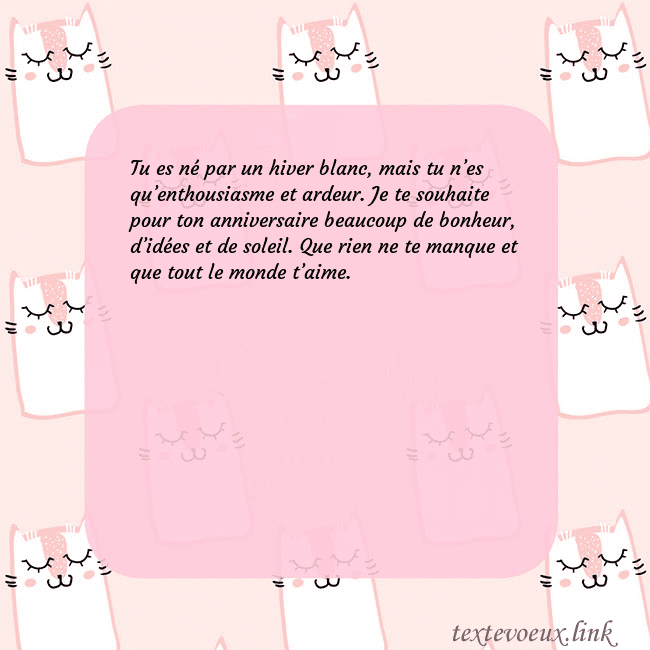 Carte de voeux rose avec des chats drôles