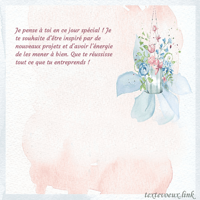 Carte de voeux avec des fleurs à l'aquarelle