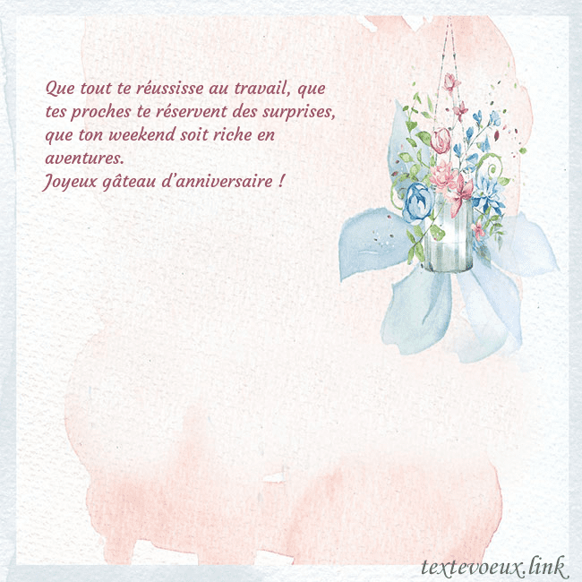 Carte de voeux avec des fleurs à l'aquarelle