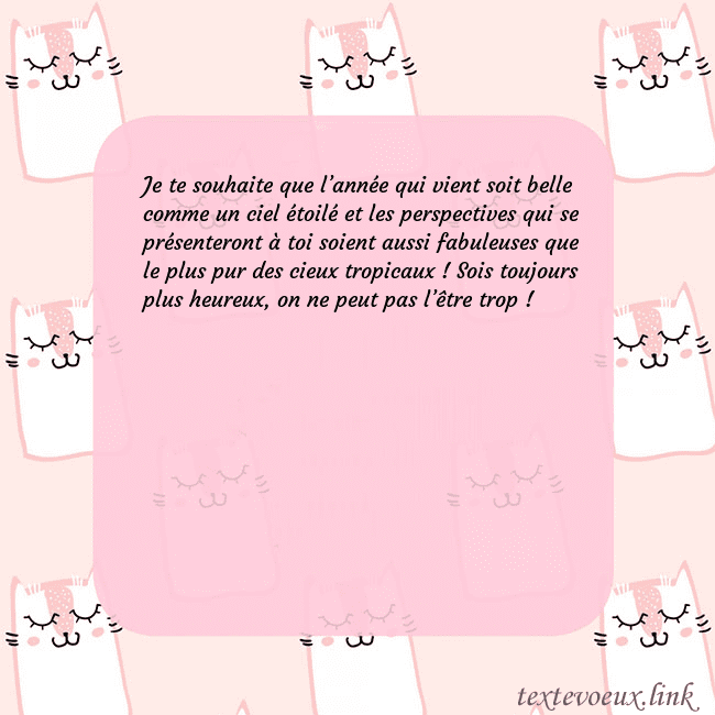 Carte de voeux rose avec des chats drôles