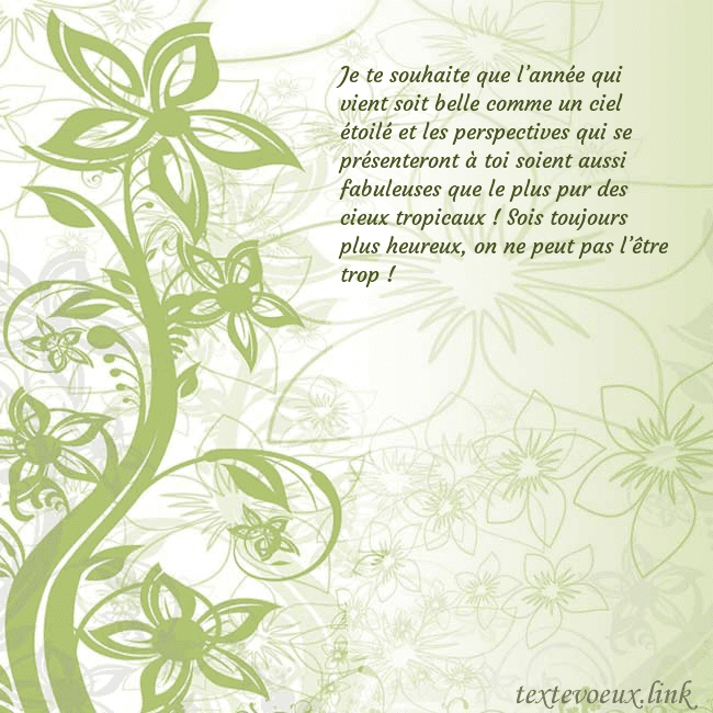 Carte de voeux avec des fleurs peintes en vert