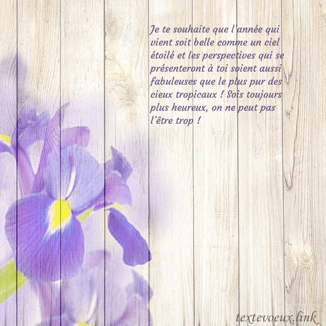 Carte d'anniversaire avec des iris