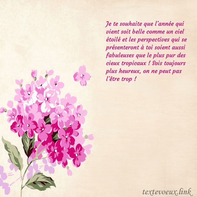 Carte d'anniversaire avec hortensia peint