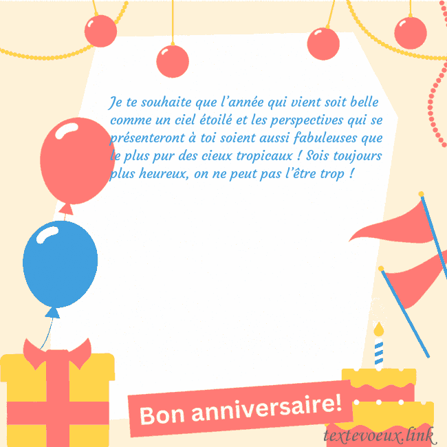 Carte d'anniversaire animée avec gâteau