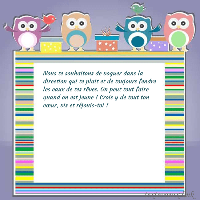 Carte de vœux avec hiboux