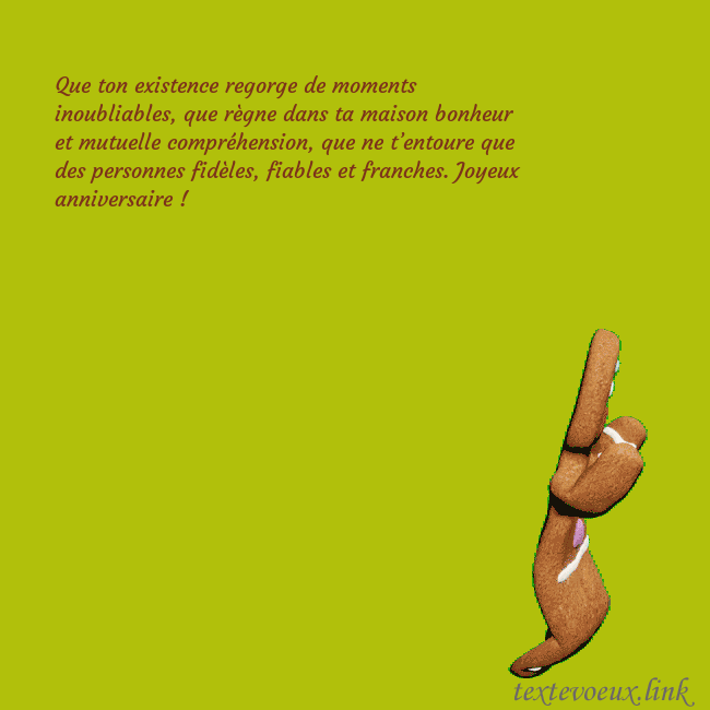 Carte de voeux animée électronique avec pain d'épice dansant