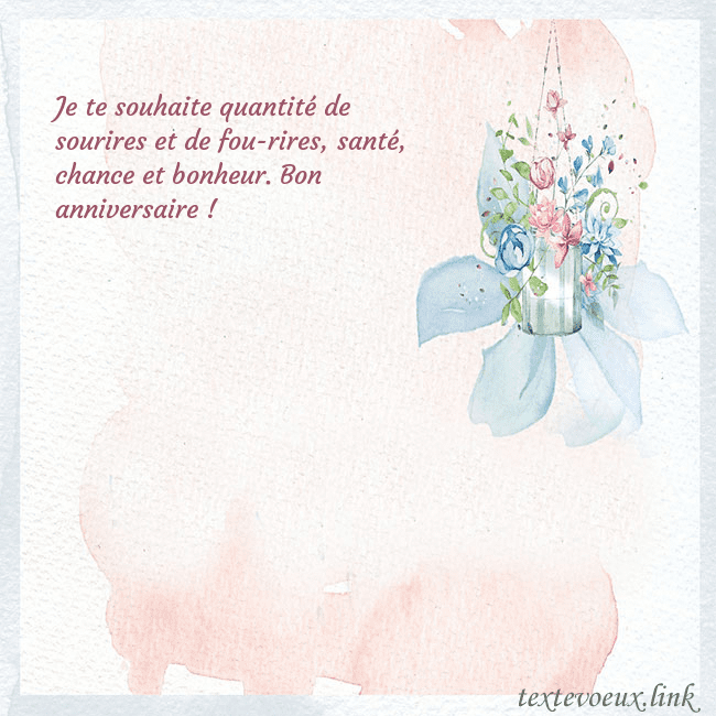 Carte de voeux avec des fleurs à l'aquarelle