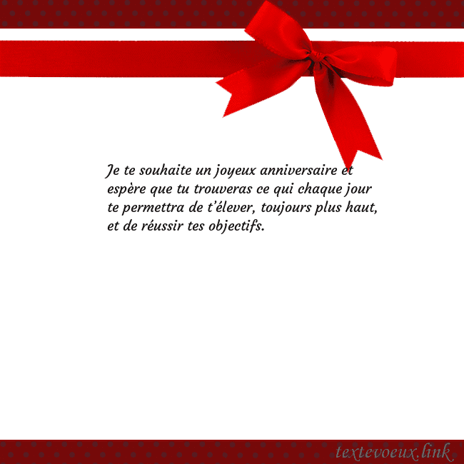 Carte de vœux avec ruban rouge