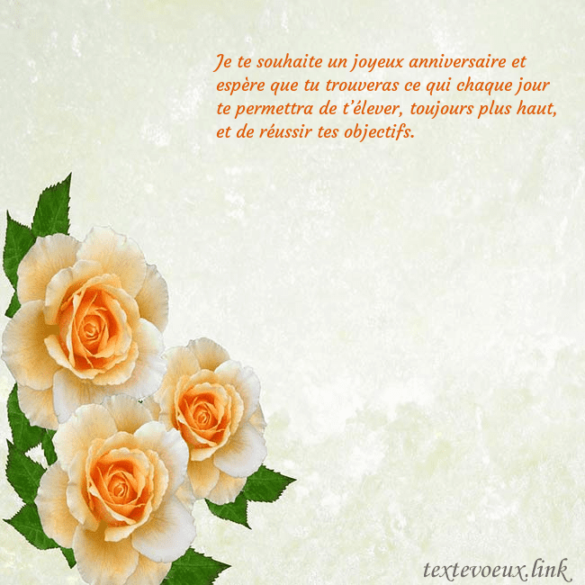 Carte d'anniversaire avec des roses jaunes