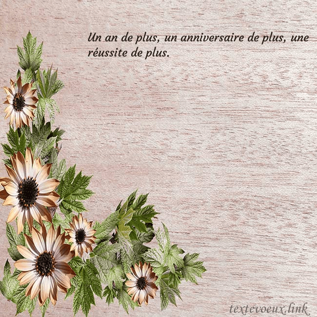 Une jolie carte d'anniversaire avec des fleurs