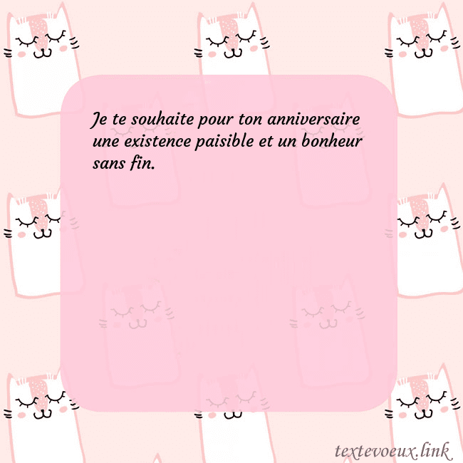 Carte de voeux rose avec des chats drôles