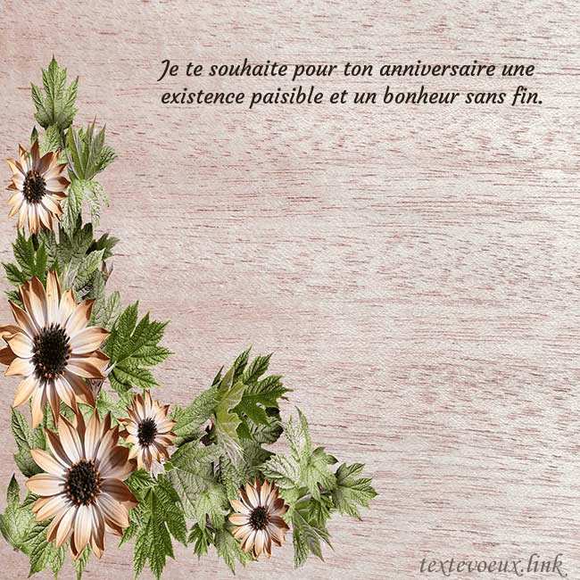 Une jolie carte d'anniversaire avec des fleurs