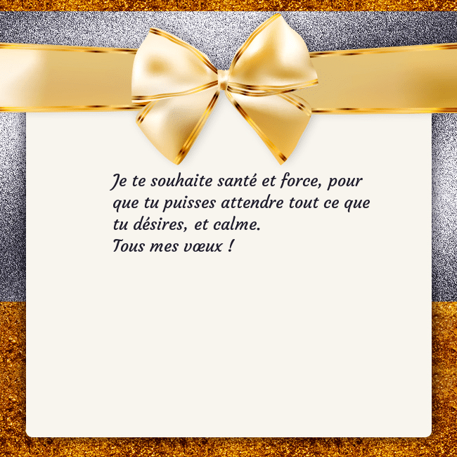 Cartes de vœux avec un grand ruban d'or