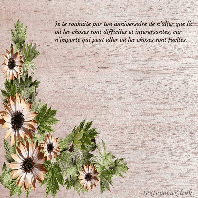 Une jolie carte d'anniversaire avec des fleurs