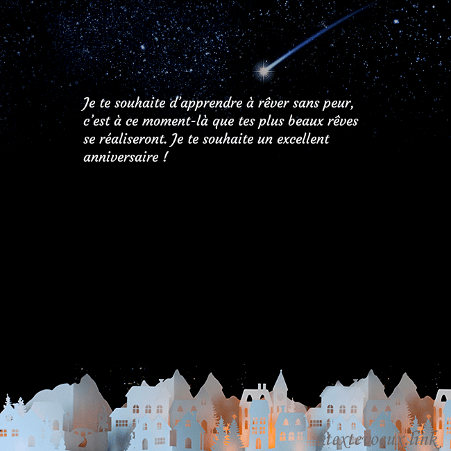 Carte postale avec une comète