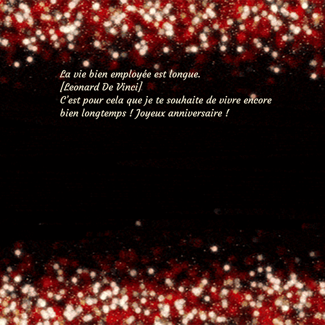Carte postale animée clignotante noir et rouge