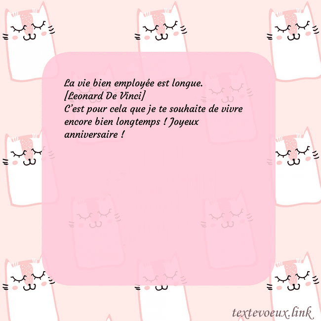 Carte de voeux rose avec des chats drôles