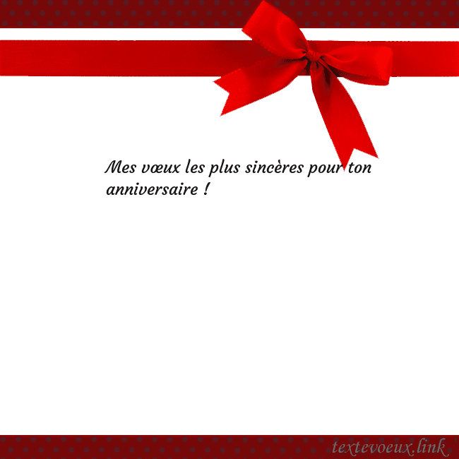 Carte de vœux avec ruban rouge