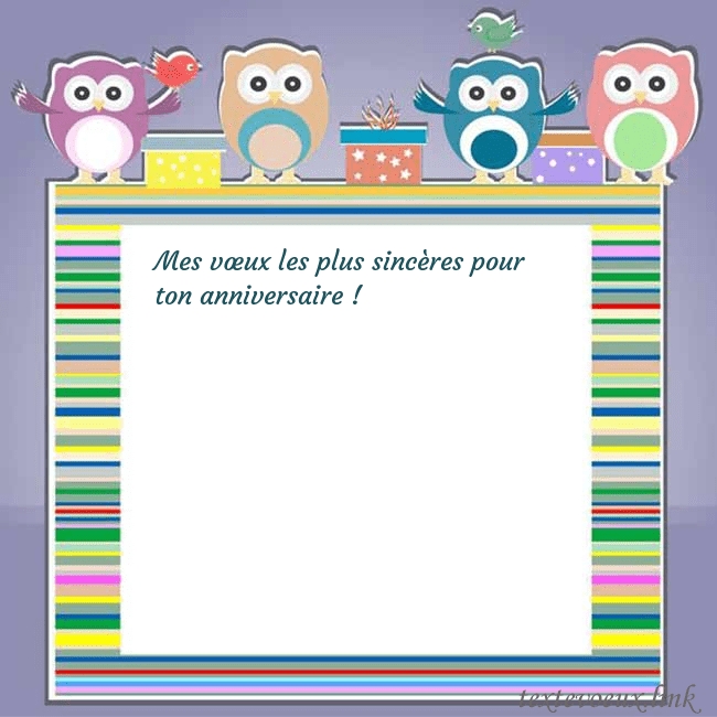 Carte de vœux avec hiboux