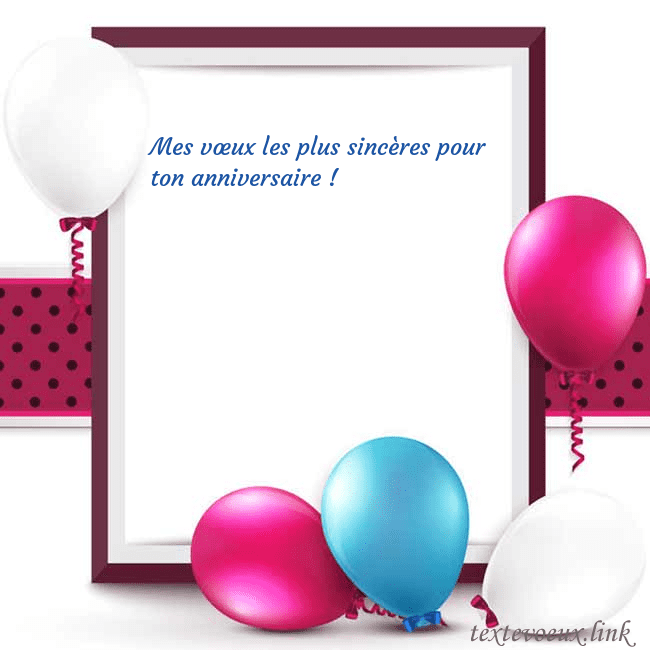 Carte de vœux avec des ballons