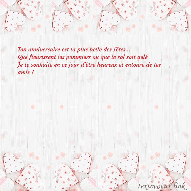 Carte de vœux avec coeurs blancs