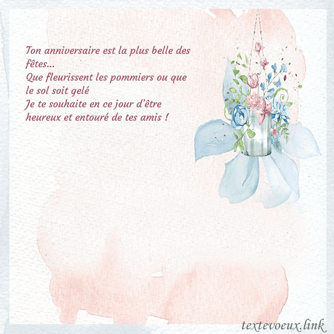 Carte de voeux avec des fleurs à l'aquarelle