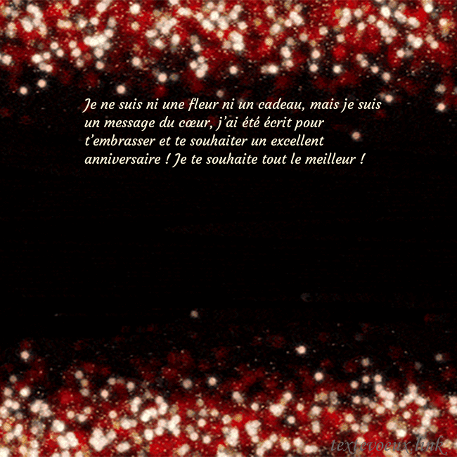 Carte postale animée clignotante noir et rouge