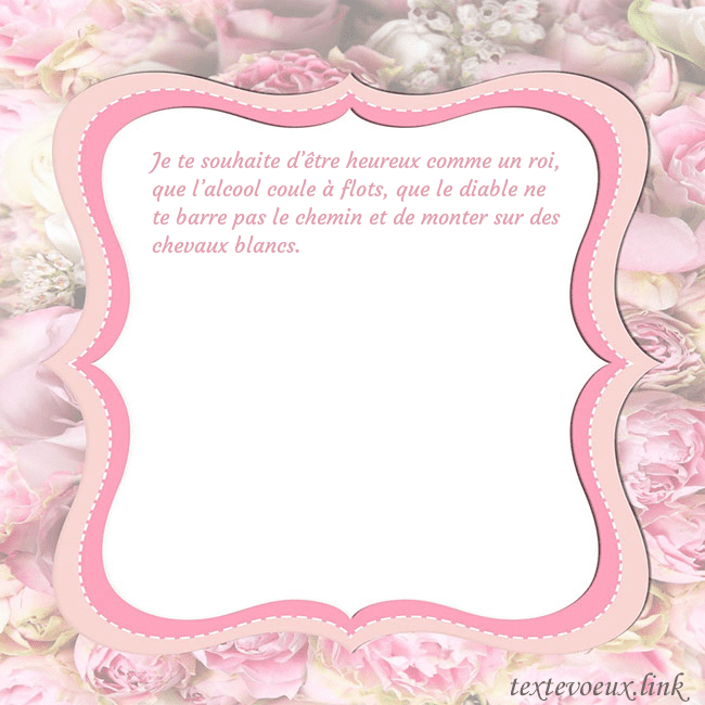 Carte de voeux - cadre rose