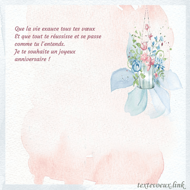 Carte de voeux avec des fleurs à l'aquarelle