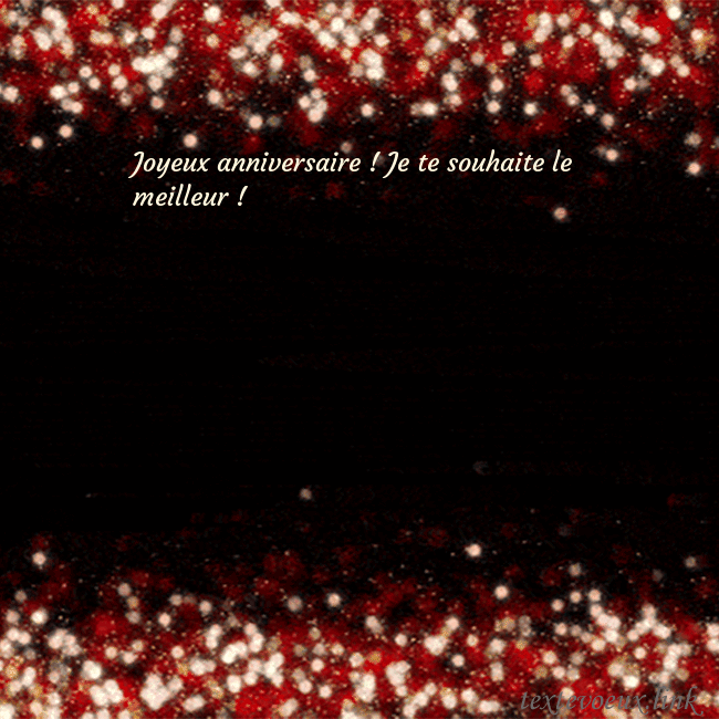 Carte postale animée clignotante noir et rouge