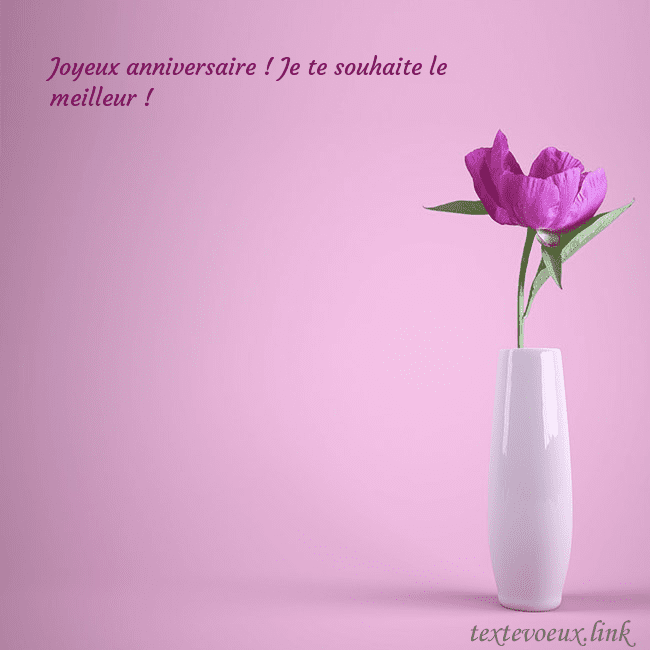 Carte postale électronique avec une pivoine dans un vase