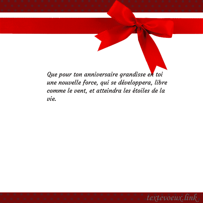 Carte de vœux avec ruban rouge