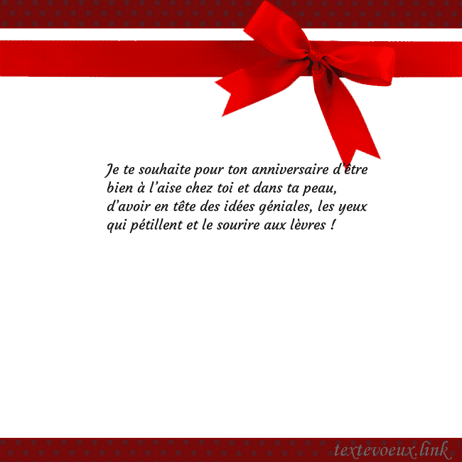 Carte de vœux avec ruban rouge