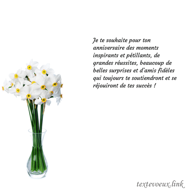 Carte de vœux avec des jonquilles