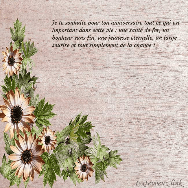 Une jolie carte d'anniversaire avec des fleurs