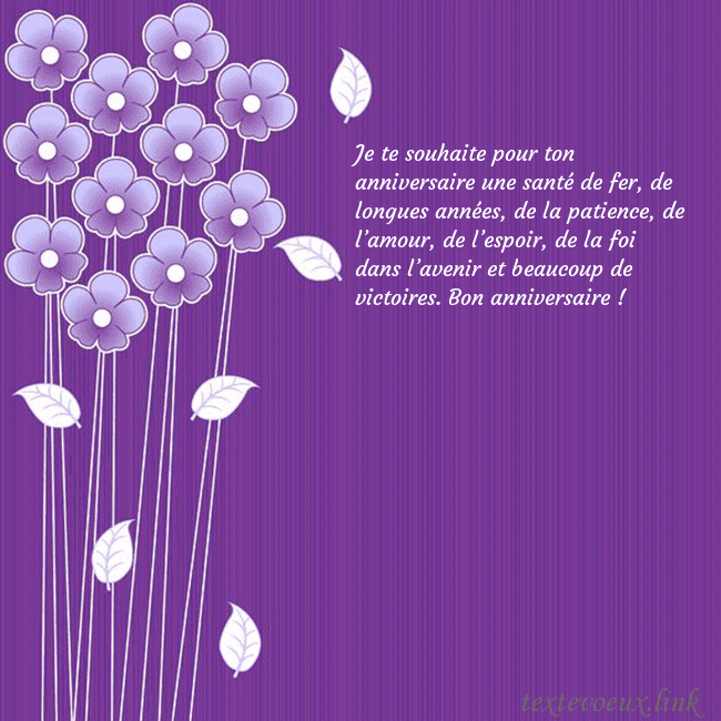 Carte de vœux avec des fleurs violettes