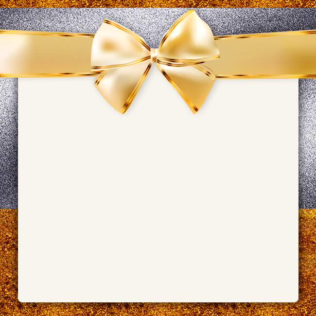 Cartes d'anniversaire personnalisées Cartes de vœux avec un grand ruban d'or
