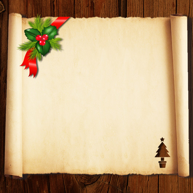 Cartes de Noël Carte postale du Nouvel An avec des baies et un arbre de Noël