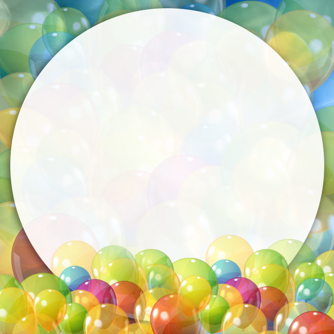 Cartes d'anniversaire personnalisées Cartes de vœux avec beaucoup de ballons colorés