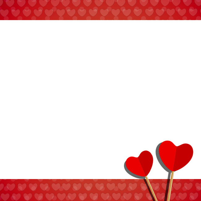 Cartes de Saint-Valentin Carte de vœux avec coeurs rouges 2