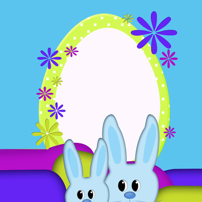 Vœux de Pâques par email deux lapins de pâques