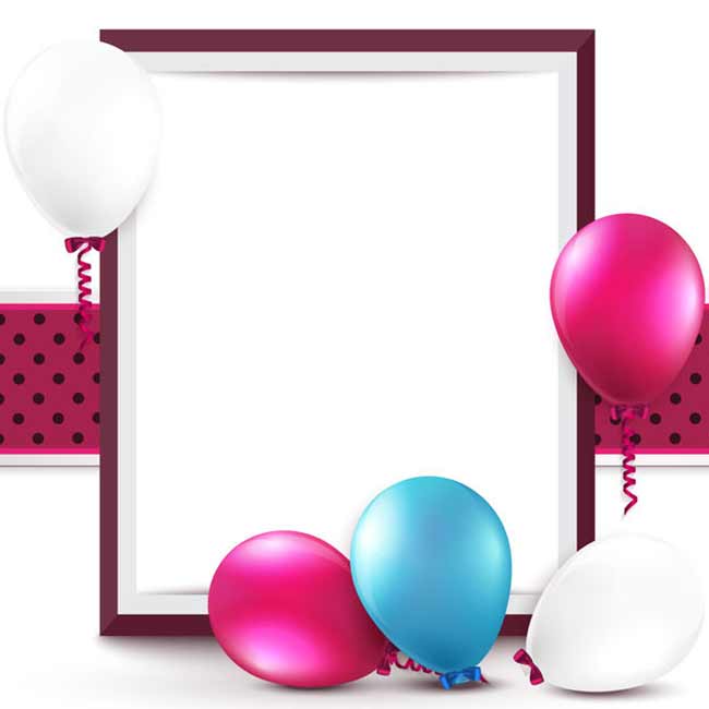Cartes d'anniversaire personnalisées Carte de vœux avec des ballons